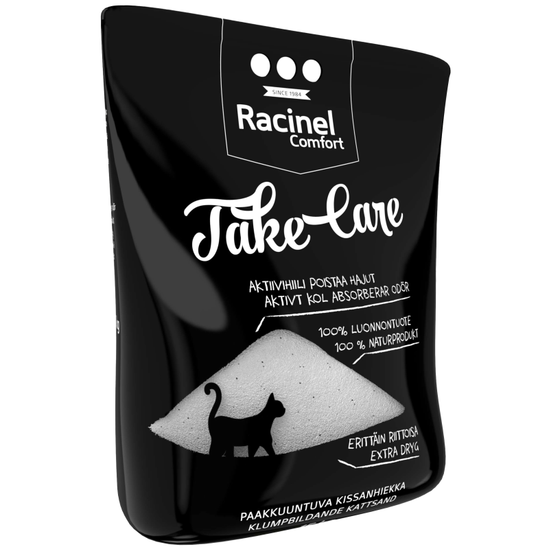 Racinel Take Care kissanhiekkapakkaus